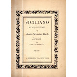 Siciliano Bach  Partitura