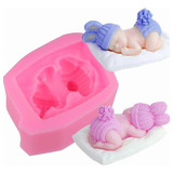 Molde Silicona Mini Bebé Fondant Resina Yeso Jabones Velas