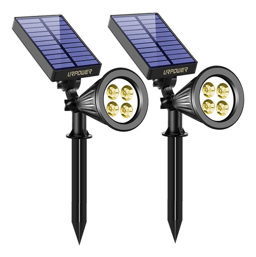 Urpower Luces Solares 2 En 1 De Energia Solar  4 Led  Foco 