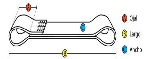 Eslinga Ojal - Ojal De 4 Metros Para 1000 Kg Eslingar 