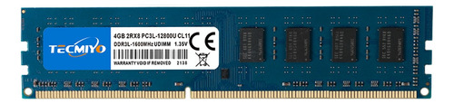 Memoria Ram Tecmiyo 4gb Ddr3l-1600 Udimm 1.35v/1.5v Desktop