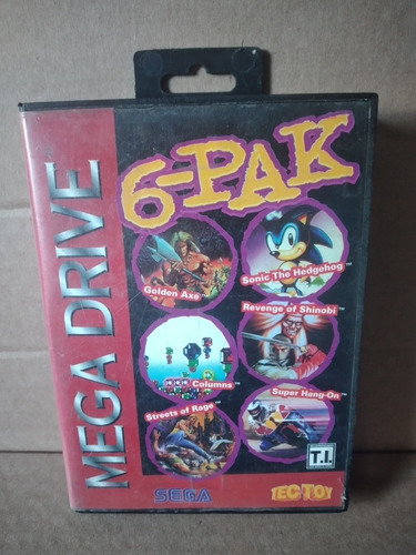 6-pak Mega Drive Original Completo Na Caixa Cib