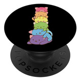 Popsockets Lgbt Gato Kawaii Arcoíris Orgullo Gay: Agarre Int