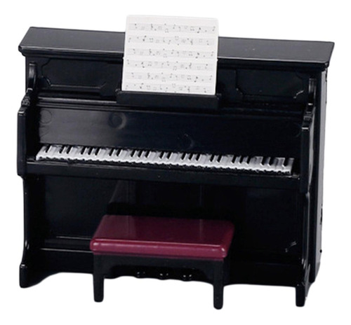 Piano Para Casa De Bonecas Com Banco, Instrumento Musical,