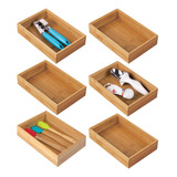 Organizador De Cajones De Cocina De Bambú Mdesign Con Bandej