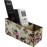 Organizador Porta Controle Remoto 4 Divisória Decorativo Mdf