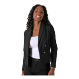 Saco Formal Blazer Mujer Negro Stfashion 79304229