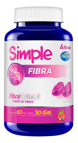 Simple Fibra 60 Pastillas Goma Bago Arcor Fuente De Fibras