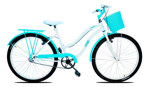 Bicicleta Retro Aro 26 Feminina Forss Hello Turquesa