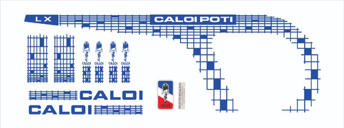 Antigo Grafismo Bicicleta Caloi Poti 1987 Azul