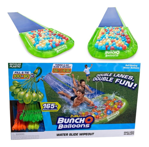 Resbaladilla De Agua Inflable Bunch O Balloons Y 165 Globos