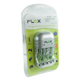Carregador De Pilhas Recarregáveis Flex Cell Kit 04 1100mah