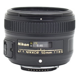 Lente Nikkor 50mm F/1.8g Af Automatico Para Cámaras Nikon