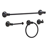 Derengge F-080-nb Set De Accesorios Para Baño, 4 Piezas