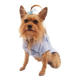 Bata Baño P/perro Bubble Coat Azul Algodón Talla 6 Pet Pals