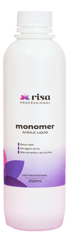 Monomer Risa 250ml Líquido Acrílico Unhas Nail Monomero 
