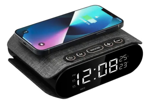 Base Carregador Sem Fio Para iPhone Relógio Digital Premium