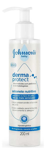 Sabonete Líquido Nutritivo Johnson's Baby Derma Protect 200m