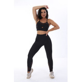 Conjunto  Ginastica Neutro Preto E Cinza Duas Cores C90