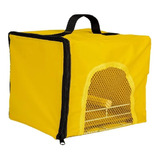 Bolsa Caixa Container Amarela Transporte De Pequenas Aves