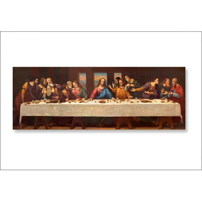 Ultima Cena Cuadro Decorativo Canvas 110x40 Color Multicolor | Meses sin interés