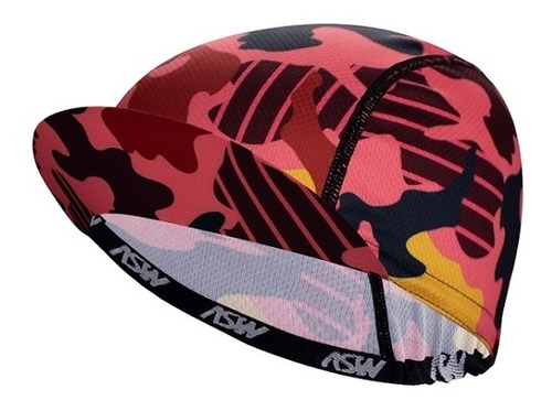 Cap Camuflado Asw Original Boné De Ciclismo Rosa / Preto