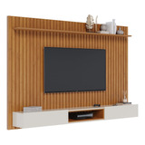 Rack Com Painel Suspenso Tv Led Lcd 218 Cm Ripado 60 55 70