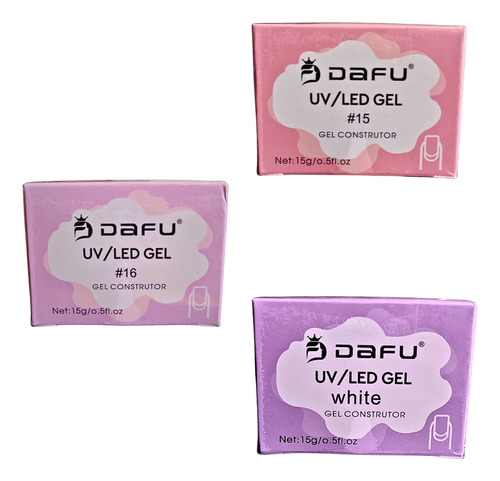 Kit Gel Uv/led Dafu Construtor - 3 Unidades