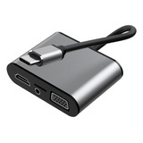 Adaptador Universal Usb Type-c Dock Usb 3.0 4k Hdmi Vga Com