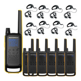 8 Radio Comunicador Motorola T470 Walk Tok E Fones Ouvido P1