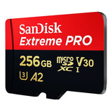 Sandisk Micro Sdxc Extreme Pro C10 U3 170mb/s 4k A2 256gb