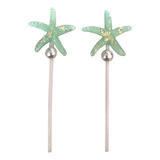 2 Cake Toppers En Forma De Estrella Verde Agua Para Pastel