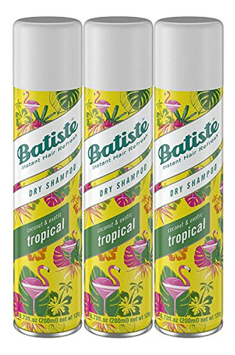 Champú En Seco Batiste, Fragancia Tropical, Refresca Y Absor