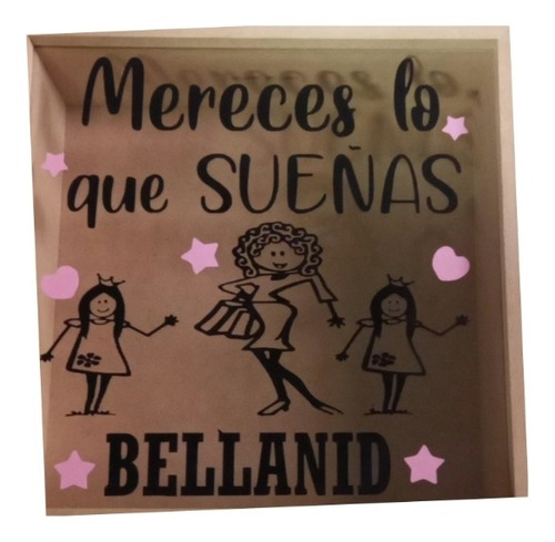 Alcancías En Mdf Vidrio Y Mensaje Personalizados Mds 25x25