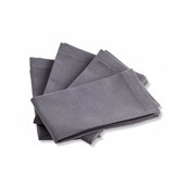 Pack X 4 Servilletas Lino Gris Grafito 45x45cm