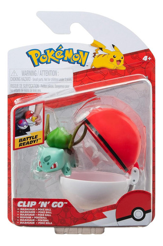 Pokémon Bulbasaur Kanto Pokébola Pokéball Battle Ready Clip