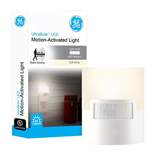 Ge Luz Nocturna Led Con Sensor De Movimiento, Enchufable, 40