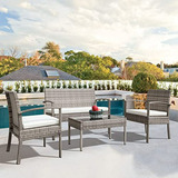 Conjunto De Muebles De Patio Rattan Para Exterior