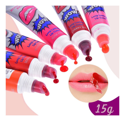 24 Labial Tinta Indeleble Larga Duración Lip Gloss F