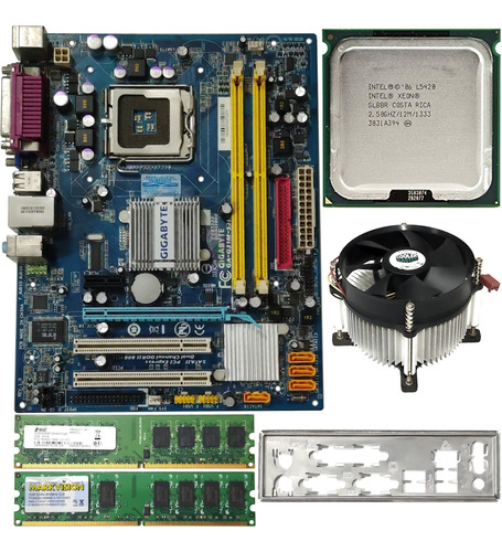 Kit Placa Mãe Gigabyte G31m-s2l + Xeon Quad + Ddr2 800 4gb