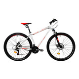Mountain Bike Slp 50 Pro R29 M 21v Frenos De Disco Mecánico Cambios Shimano Tourney Tz500 Color Blanco/rojo/negro Con Pie De Apoyo  