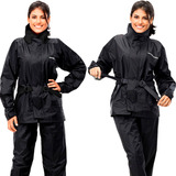 Kit Capa De Chuva Motoqueiro Pantaneiro Nylon Feminino