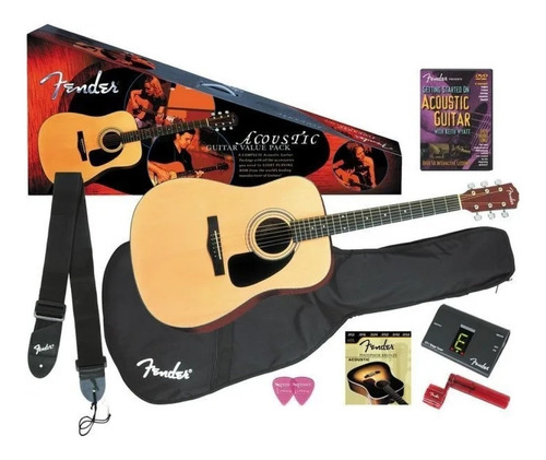 Pack Acustico Dg8 De Fender Correa Puas Afinador Combo