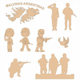 Vectores Corte Laser Islas Malvinas Argentinas Soldado