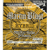 Cuerdas Híbridas 09 Guitarra Eléctrica Martin Blust  Hyb 115