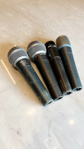  Kit Microfones Shure (sm57, Sm58, Beta57(vintage), Beta 58)