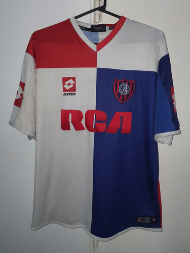 Camiseta San Lorenzo Lotto Arlequin Blanca Rca 2006 Talle L