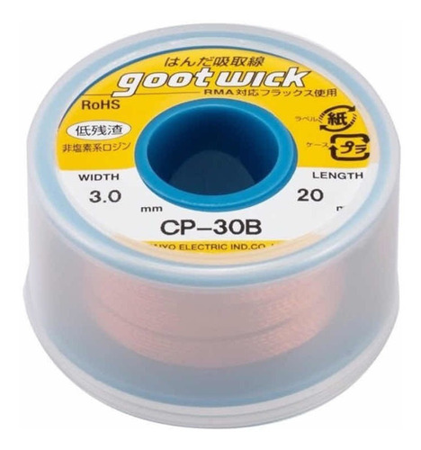 Malha Dessoldadora 3mm X 20m Goot Wick Cp-30b Japan Origi