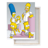 Cuadro Decorativo Moderno - Pintura Familia Simpson Canvas 