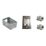 Caixa De Piso 4x2 C/2 Keystones Rj45 Cat.6e